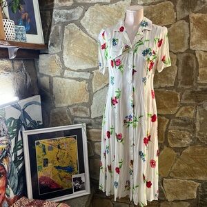 Calerina Linea Donna Floral Button-Up Dress